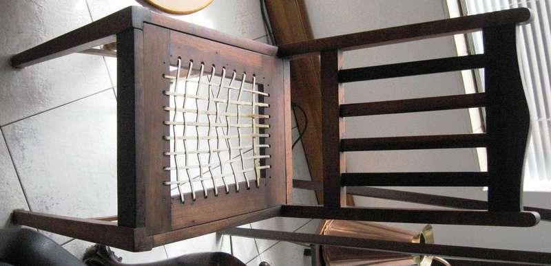 Stink Wood Chairs 3 with riempies